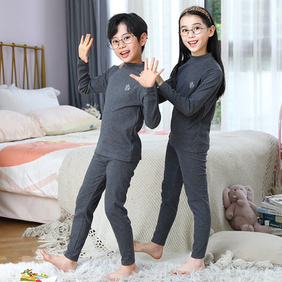 Unisex Children Winter Thermal Underwear Suit Pyjamas Sets