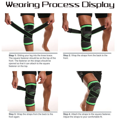 2 PCS Knee Pads Braces Sports Support Kneepad  Fitness Compression Sleeve