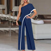 TPC Women Elegant Wide Leg One Shoulder Jumpsuits