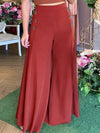 New Style Ladies Middle Waist Pant Wide Leg Trouser