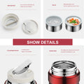 Large Capacity Thermos Stainless Steel Jar Food Flask With a Spoon