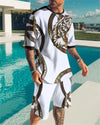 Summer Men's Fashion Tracksuit Set  Beach Wear