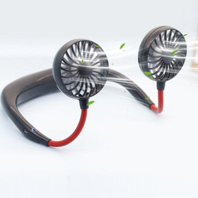 Flexible Hands-free Neck Band Dual Fan