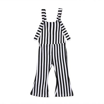 Toddler Stripe Romper Bell-Bottom Pants