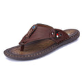 Beach Men's Leather Slippers