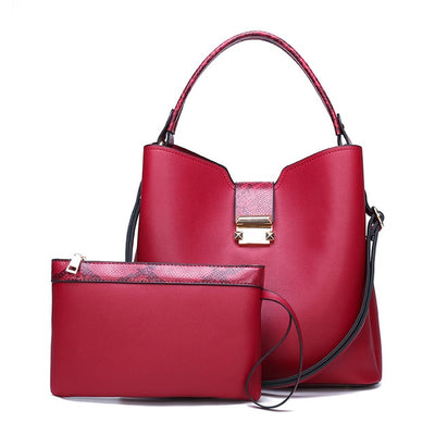 Leather Fashion Shoulder Handbags & Clutches(Set)