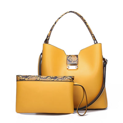 Leather Fashion Shoulder Handbags & Clutches(Set)