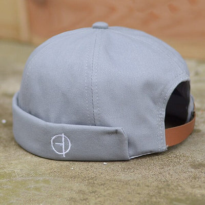 Unisex Fold Skullcap Retro Cuff Bucket Cap Brimless Hat