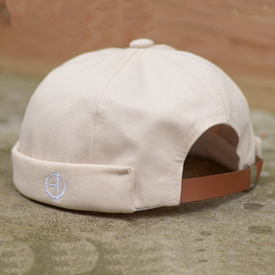 Unisex Fold Skullcap Retro Cuff Bucket Cap Brimless Hat