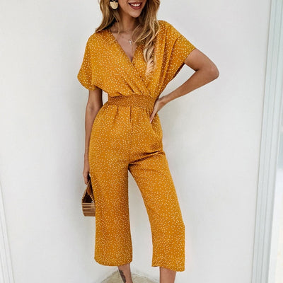 Ankle-Length Wide leg Romper Jumpsuits