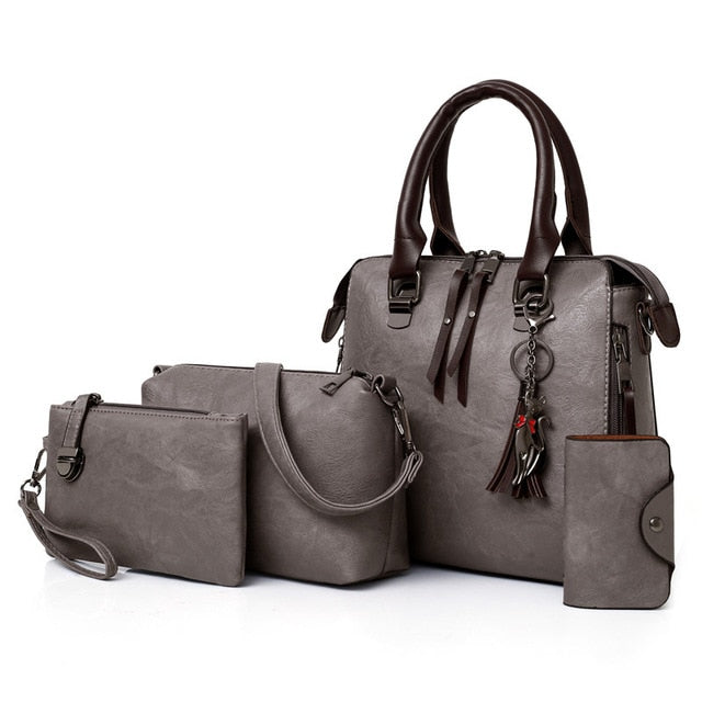 Grey leather handbags discount uk