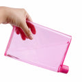 A5 A6 Clear Portable Flat Water Bottle Notebook Bottle