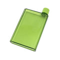 A5 A6 Clear Portable Flat Water Bottle Notebook Bottle