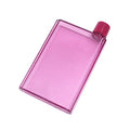 A5 A6 Clear Portable Flat Water Bottle Notebook Bottle