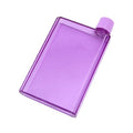 A5 A6 Clear Portable Flat Water Bottle Notebook Bottle