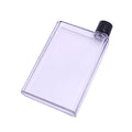 A5 A6 Clear Portable Flat Water Bottle Notebook Bottle