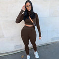 2pcs High Waist Tracksuits