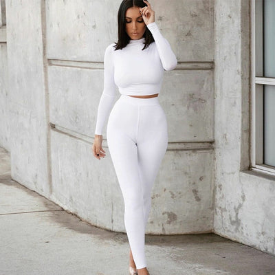 2pcs High Waist Tracksuits