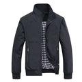 Autumn Winter Casual Solid Fashion Slim Bomber Jacket Men Overcoat