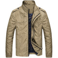 Autumn Winter Casual Solid Fashion Slim Bomber Jacket Men Overcoat