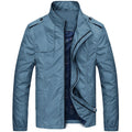 Autumn Winter Casual Solid Fashion Slim Bomber Jacket Men Overcoat