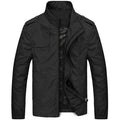 Autumn Winter Casual Solid Fashion Slim Bomber Jacket Men Overcoat