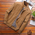 Autumn Winter Casual Solid Fashion Slim Bomber Jacket Men Overcoat