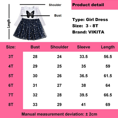 Butterfly Sequins Kids Long Sleeve Dresses