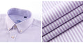 100% Cotton Oxford Striped Shirt Single Patch Pocket Long Sleeve Standard-fit Comfortable Thick Button-down Shirts