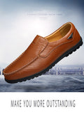 Genuine Leather  Breathable Slip-on Loafers