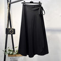 Elegant High Waist Side Tie  Wrap Skirts