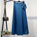 Elegant High Waist Side Tie  Wrap Skirts