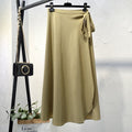 Elegant High Waist Side Tie  Wrap Skirts