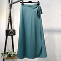 Elegant High Waist Side Tie  Wrap Skirts