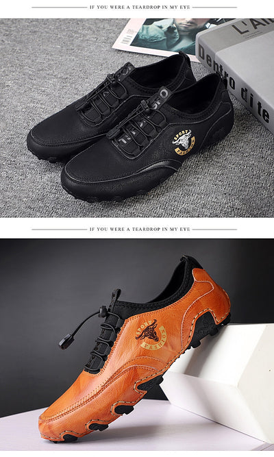 High-Quality Leather Men’s Driving Shoes Handmade Flat Shoes