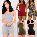 Women Short Sleeveless Bodysuit Jumpsuit