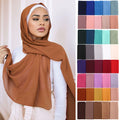 Solid Colour Chiffon Hijab Scarf Wrap Shawls Headband for Women