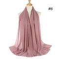 Solid Colour Chiffon Hijab Scarf Wrap Shawls Headband for Women