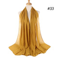 Solid Colour Chiffon Hijab Scarf Wrap Shawls Headband for Women