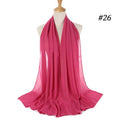 Solid Colour Chiffon Hijab Scarf Wrap Shawls Headband for Women