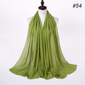 Solid Colour Chiffon Hijab Scarf Wrap Shawls Headband for Women