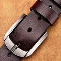 Genuine High--Quality Buckle Jeans Cowskin Casual Leather Belts