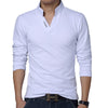 Mandarin Collar Long Sleeve Slim Fit Tee Shirts