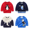 Children's Pullover knitted  Cute Cartoon O-neck Jumper