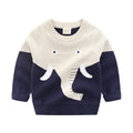 Children's Pullover knitted  Cute Cartoon O-neck Jumper