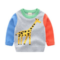 Children's Pullover knitted  Cute Cartoon O-neck Jumper