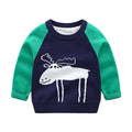 Children's Pullover knitted  Cute Cartoon O-neck Jumper