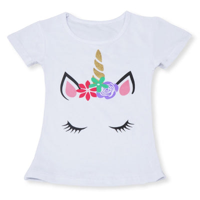 Comfortable Lovely Toddler Girls Short Sleeve Cartoon Cotton T-Shirt