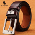 Genuine High--Quality Buckle Jeans Cowskin Casual Leather Belts