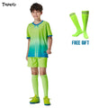 Customised Kids Soccer sets football Jersey with free socks